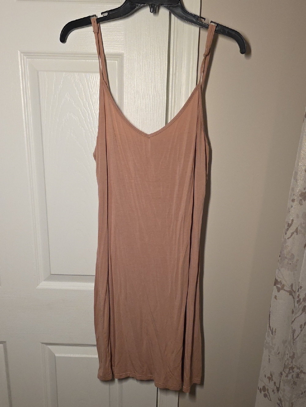 Lightweight Nude Slip Chemise with Adjustable Straps